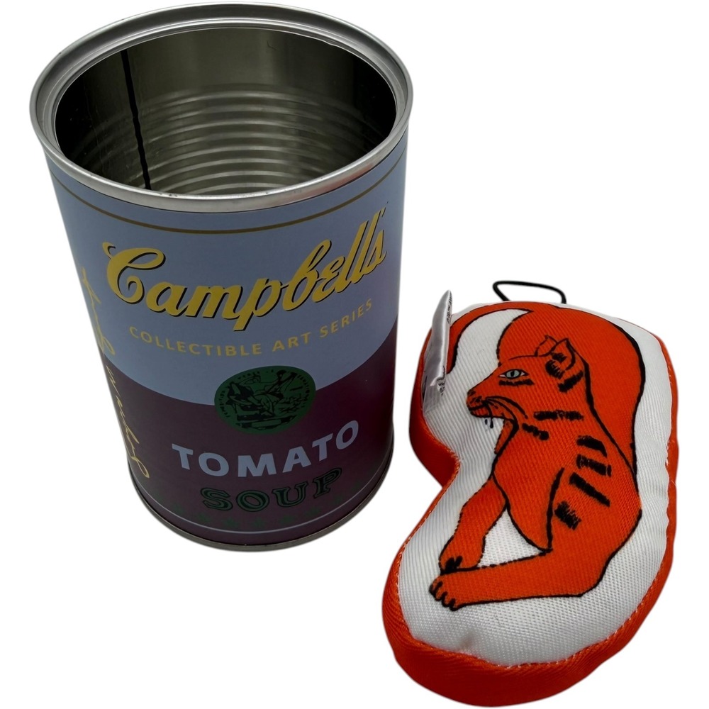 Kidrobot Andy Warhol Sam the Cat Plush Mystery Figure with Soup Can Tin